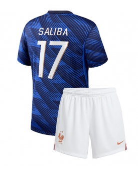 Billige Fotballdrakt Frankrike William Saliba #17 Replika Hjemmedraktsett Barn VM 2026 Kortermet (med bukser)